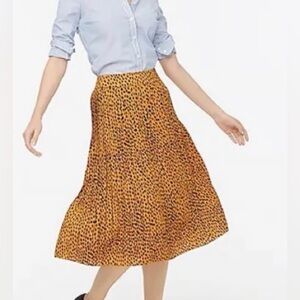 J Crew Dalmation Print Midi Skirt sz10